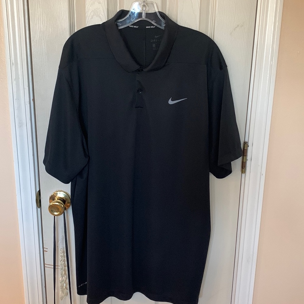 Black Nike golf polo